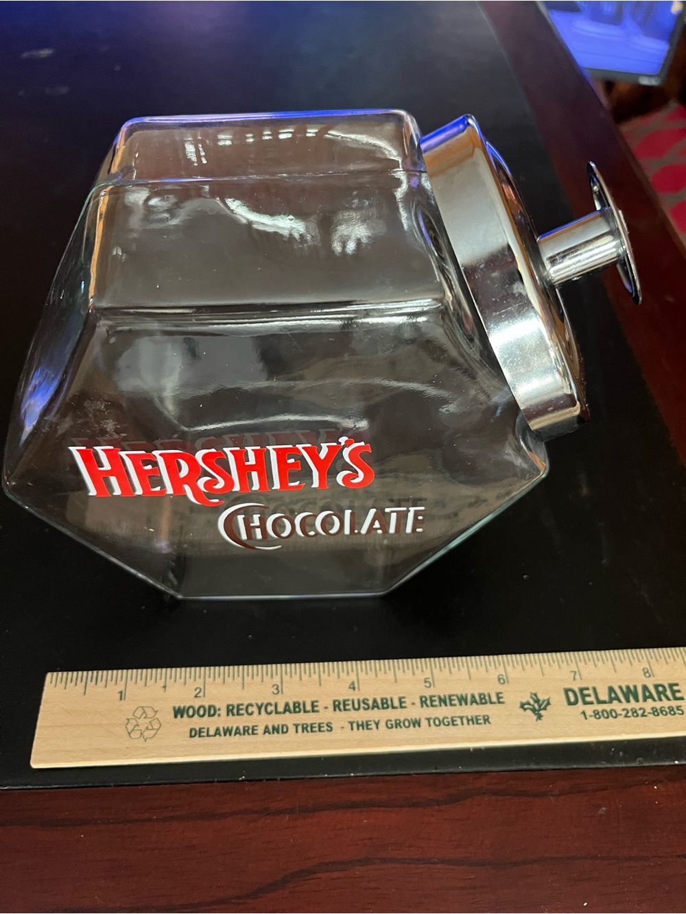 Clear Glass Candy Jar with Silver Lid